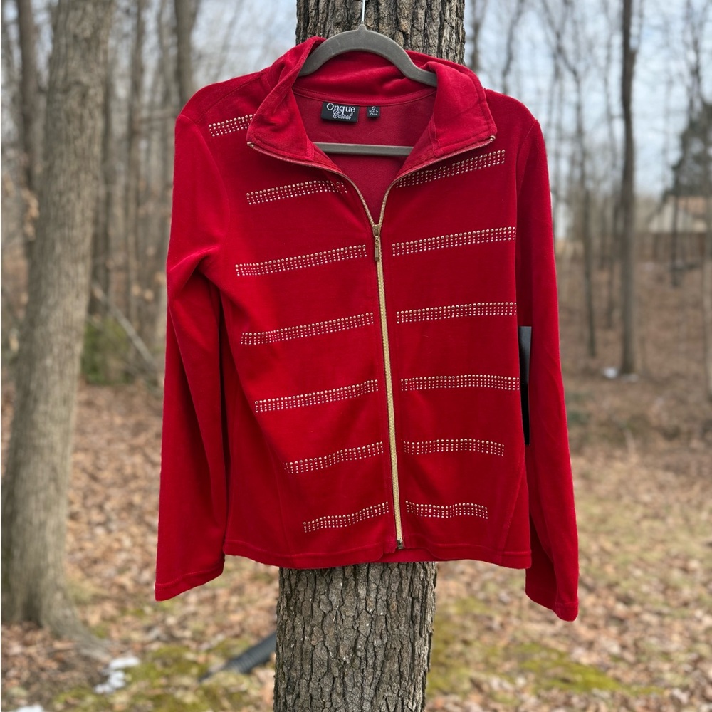 Vintage Red NWT Velour Jacket